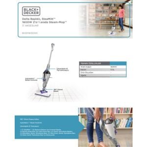Black&decker BHSM1615DSM-QS Autoselect 1600 Watt Buharlı Süpürge