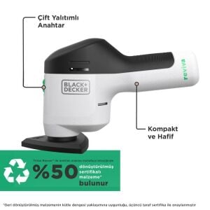 Black & Decker Reviva REVDS12C-QW 12V Şarjlı Zımpara Makinesi