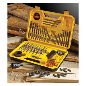 DEWALT DT71563-QZ 100 Parça Metal, Ahşap, Duvar, Vidalama, Testere Matkap Ucu Seti