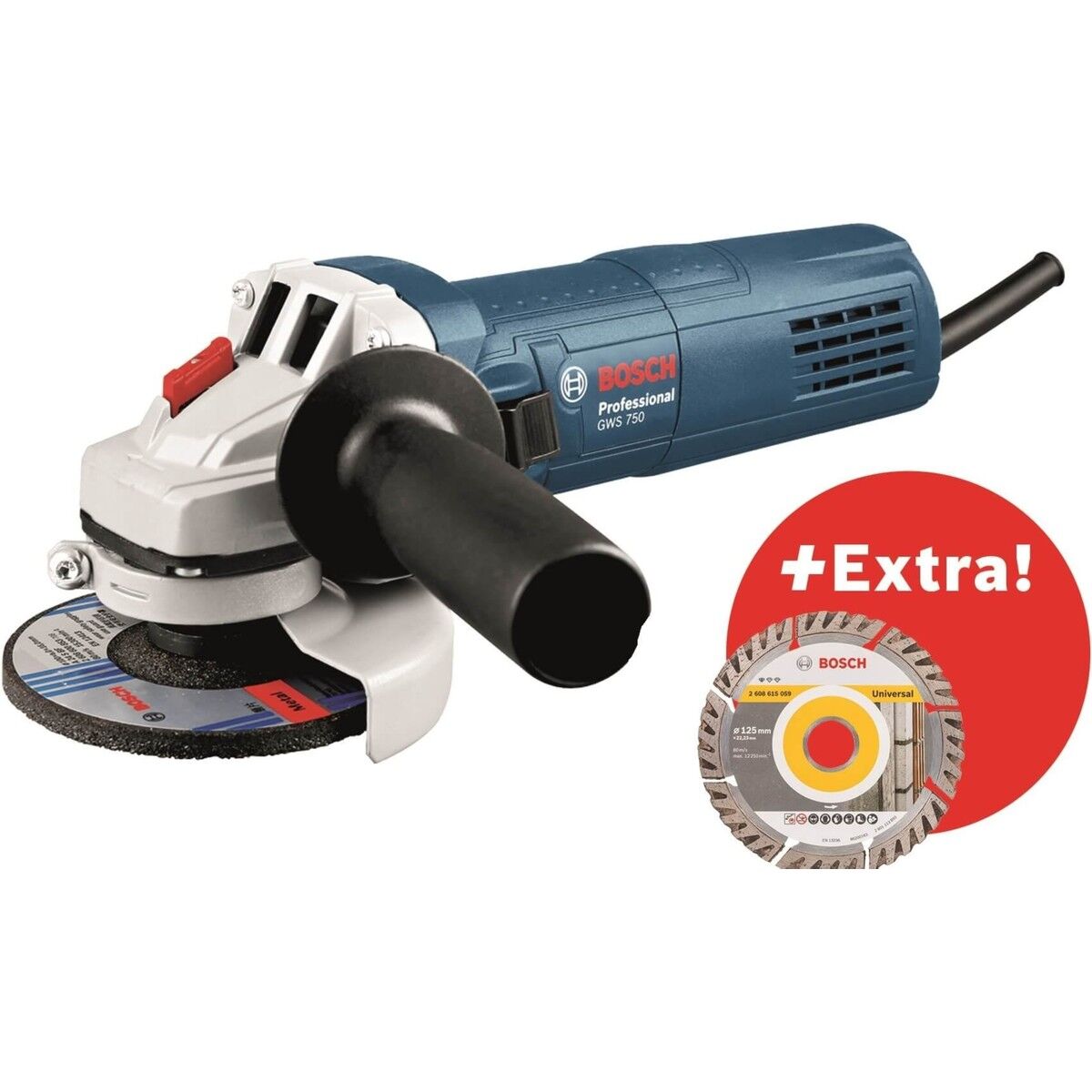 Bosch GWS 750-125 Profesyonel Avuç Taşlama 750 Watt + 1 Adet Elmas Testere