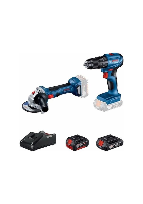 Bosch GWS 180-LI+GSB 185-LI + GBA 18V 2.0Ah akü + GBA 18V 4.0Ah + GAL 18V-40 Kombo Kit - 06019H9026