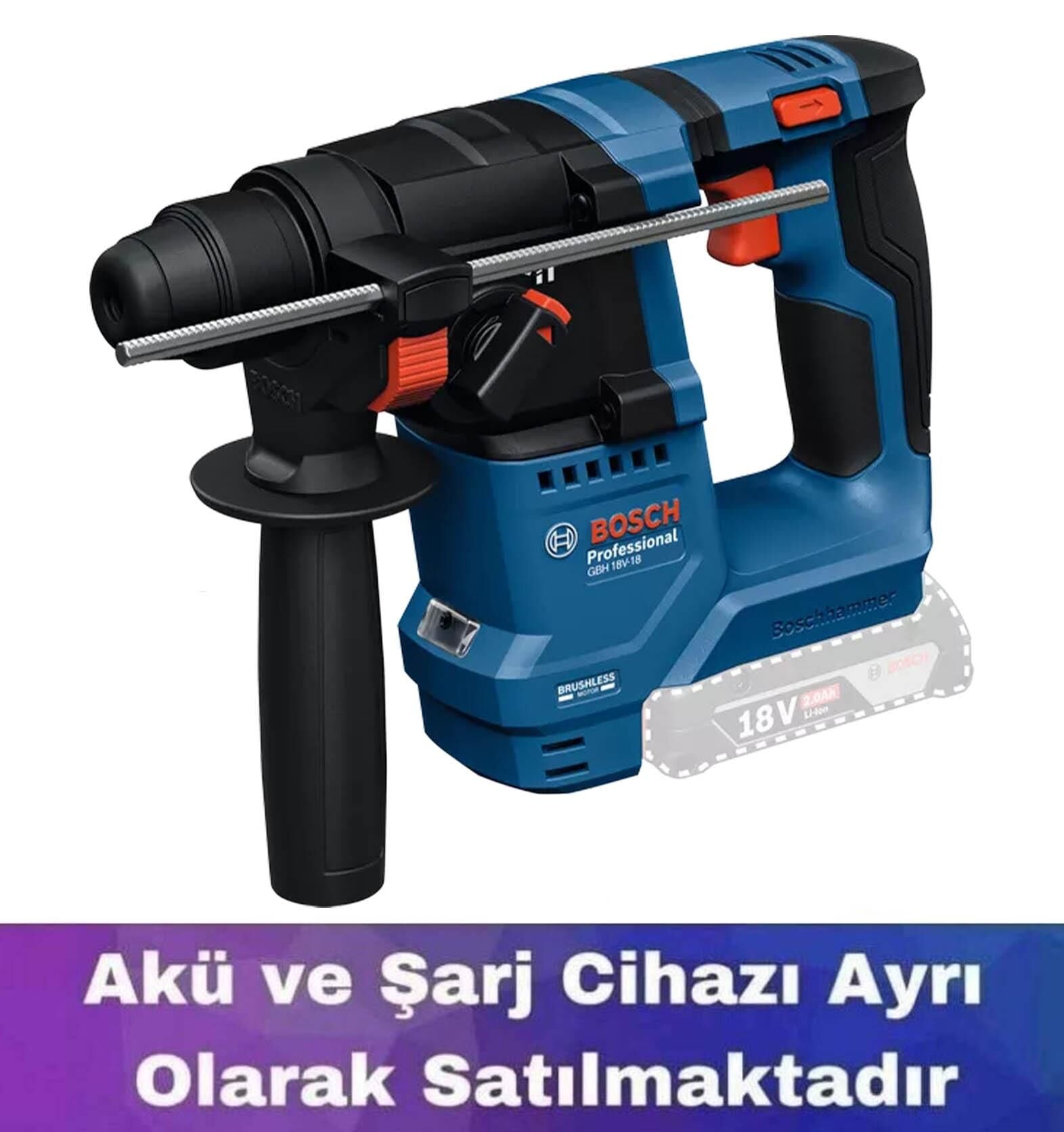 Bosch Bosch GBH 18V-18 Akülü Sds Plus Delici (Akü ve Şarj Yoktur) 0611927000