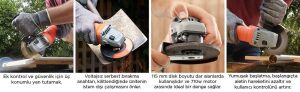 Black + Decker BEG010-QS BEG010 açılı taşlama makinesi (710 W, 115 mm disk çapı, sıfır gerilim şalteri, yumuşak başlatma, kaymaz gövde sapı, taşlama, ayırma, pas giderme)