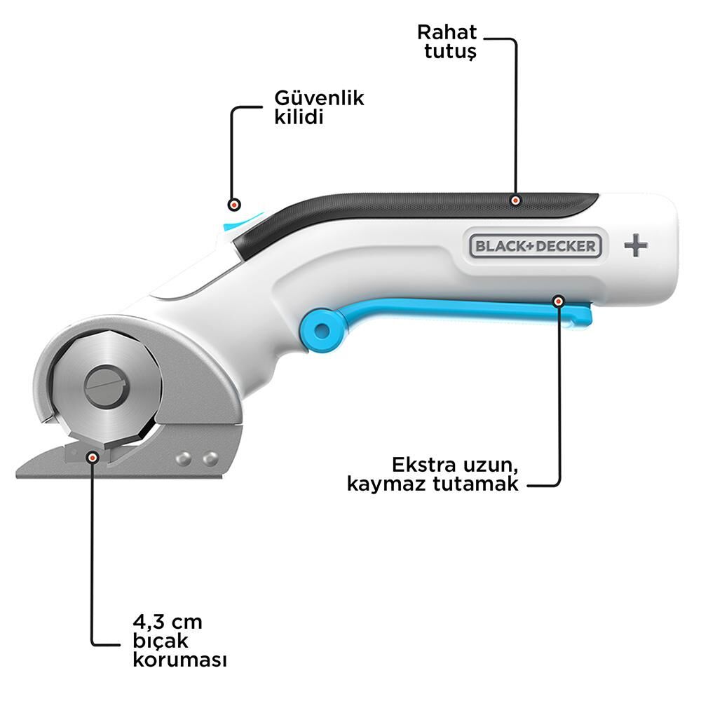 BLACK+DECKER HOBİ SERİSİ BCRC115 3.6V 1.5AH DÖNER MAKAS